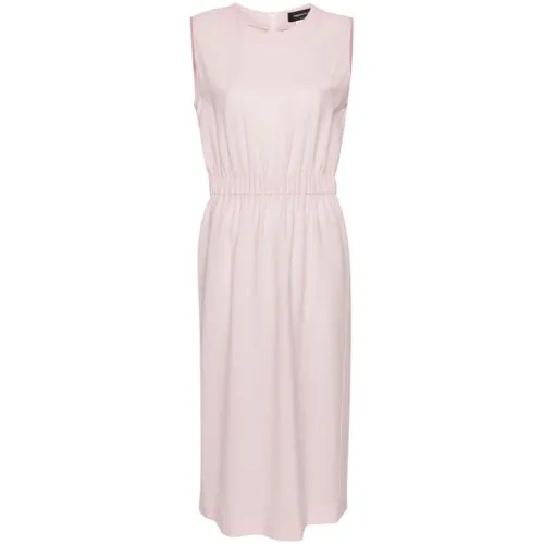 Fabiana Filippi , Pink Merino Wool Midi Dress ,Pink female, Sizes: