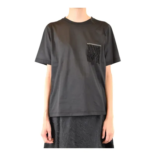 Fabiana Filippi , T-shirt Short Sleeve ,Black female, Sizes: