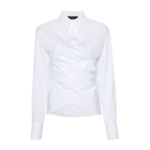 Fabiana Filippi , White Cotton Wrap Shirt ,White female, Sizes: