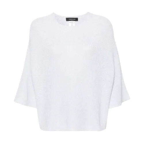 Fabiana Filippi , White Metallic Thread Sweater ,White female, Sizes: