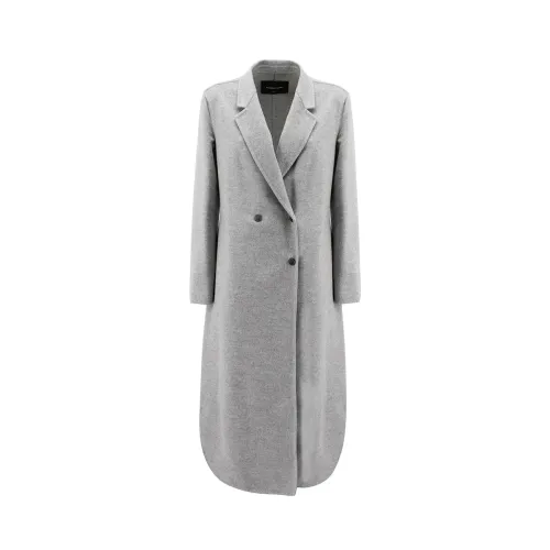 Fabiana Filippi , Women Clothing Jackets Coats Roccia Aw23 ,Gray female, Sizes: