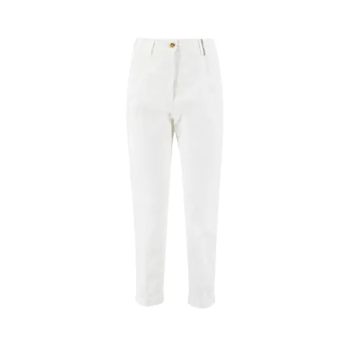 Fabiana Filippi , Women Clothing Trousers White Ss23 ,White female, Sizes: