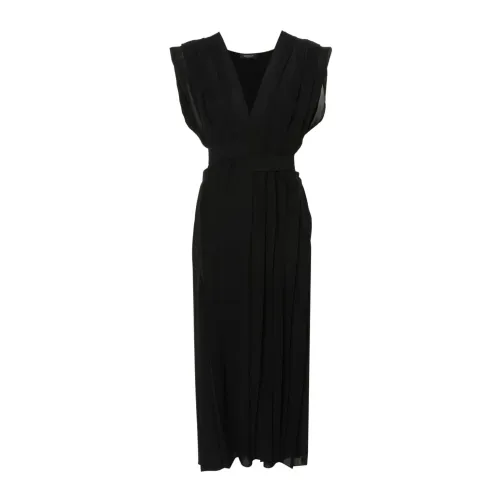 Fabiana Filippi , Womens Clothing Dress Black Ss24 ,Black female, Sizes: