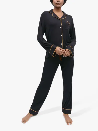 Fable & Eve Brixton Long Sleeve Pyjamas, Black - Black - Female