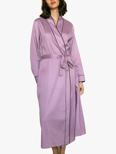 Fable & Eve Wimbledon Solid Dressing Gown, Lilac - Lilac - Female