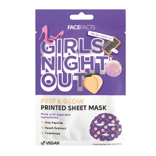 Face Facts Girls Night Out Glowing Printed Sheet Mask