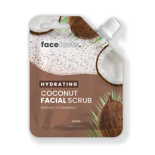Face Facts Soothing Coconut Facial Scrub 60ml with Walnut