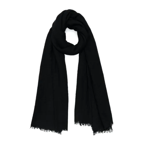 Faliero Sarti , Black Cristy Stole in Virgin Wool and Silk ,Black female, Sizes: ONE