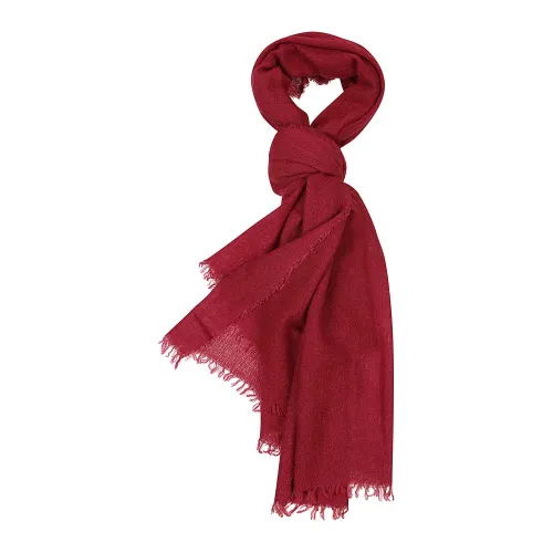 Faliero Sarti , Bordeaux Wool Silk Scarf ,Red female, Sizes: ONE