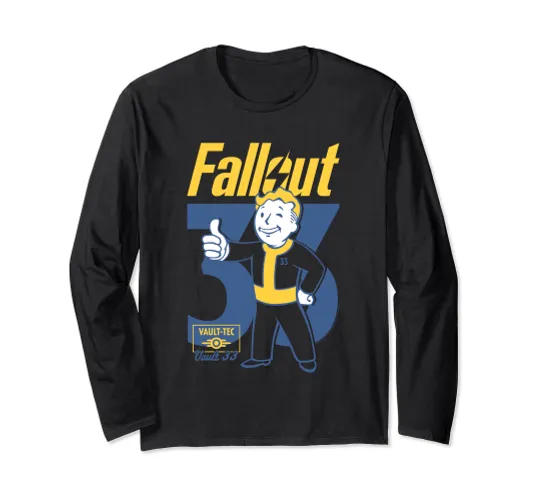 Fallout TV Series 33 Vault Boy Pose Long Sleeve T-Shirt