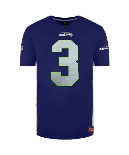 Fanatics Mens NFL Russell Wilson 3 Seattle Seahawks T-Shirt - Navy