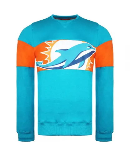 Fanatics NFL Miami Dolphins Pannelled Mens Sweater - Blue Cotton