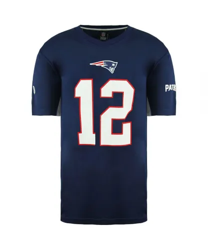 Fanatics NFL New England Patriots 12 Mens T-Shirt - Navy Cotton