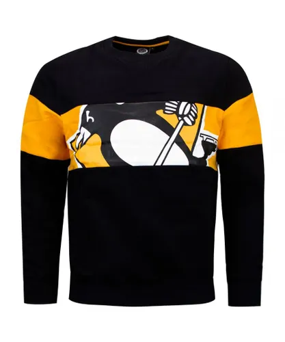 Fanatics US Sports Mens Pittsburgh Penguins Sweatshirt NFL Jumper 1573MBLK1LWPPE - Black Textile
