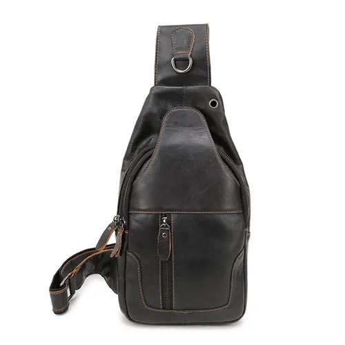 FANDARE Retro Sling Bags Mens Leather Shoulder Packs