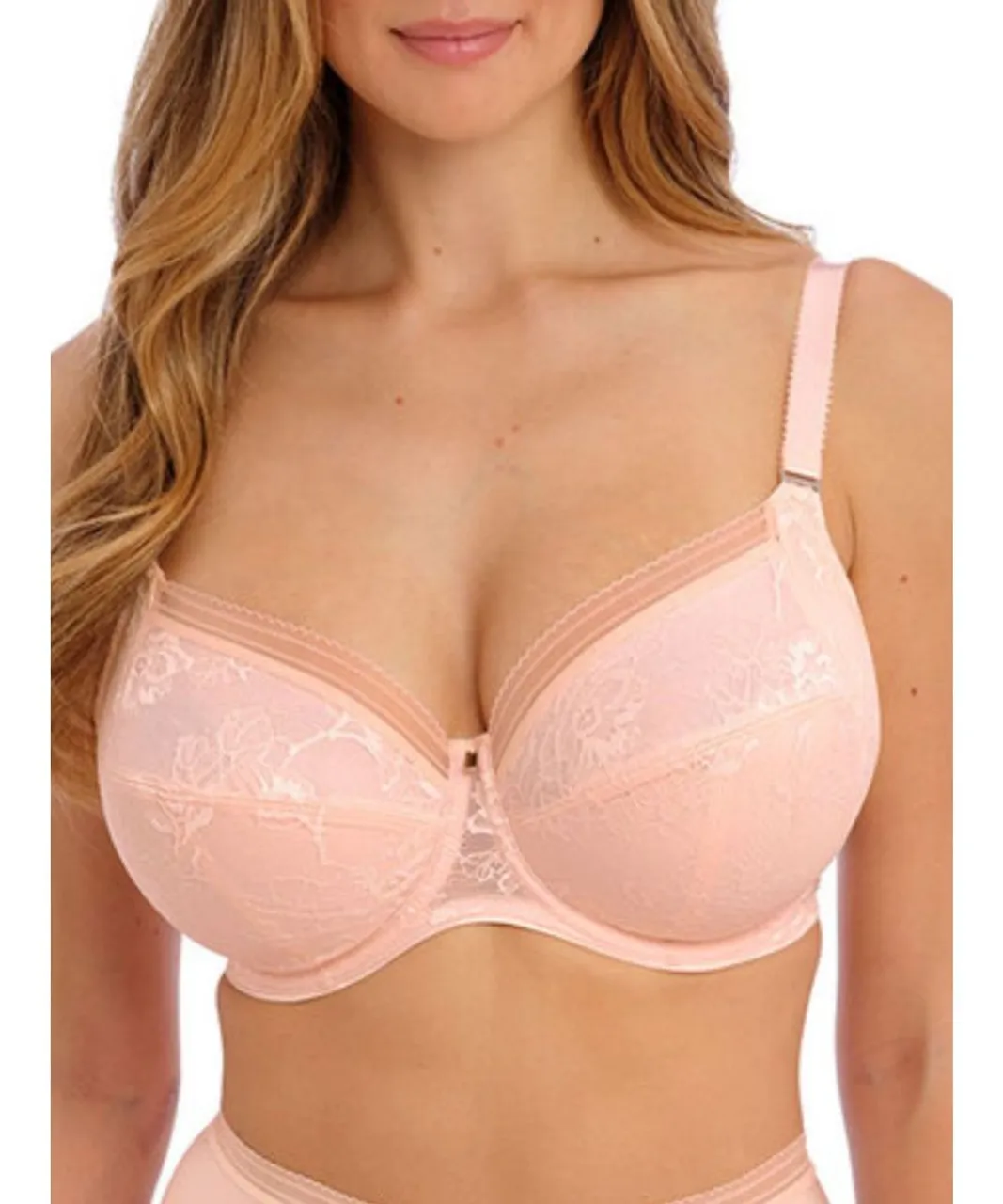 Fantasie Womens Fusion Lace Side Support Bra - Pink Polyamide