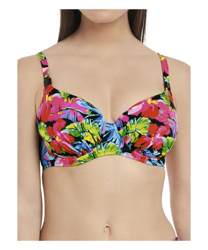 Fantasie Womens Santa Barbara Side Support Full Cup Bikini Top - Multicolour Nylon