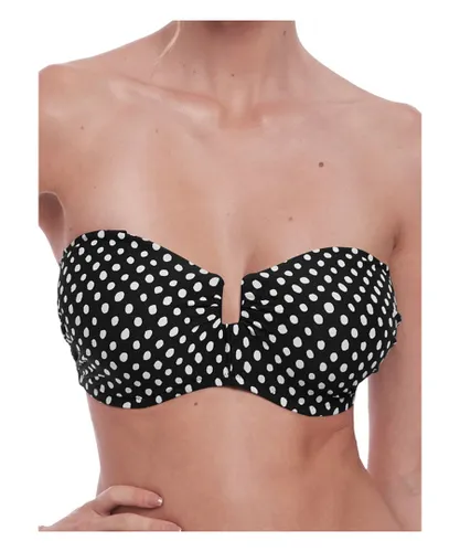 Fantasie Womens Santa Monica Bandeau Bikini Top - Black Nylon