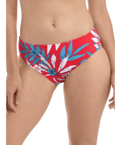 Fantasie Womens Santos Beach Bikini Brief Pomegranate - Red Nylon