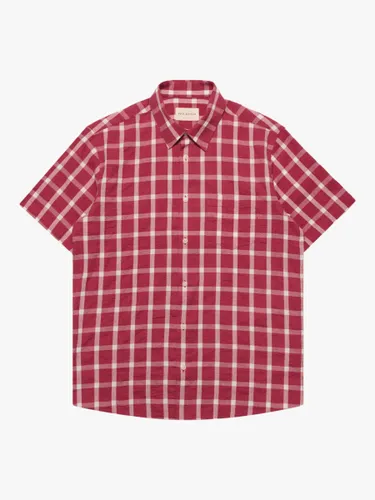 Far Afield Classic Checked Short Sleeve Shirt, Red/Multi - Red/Multi - Male