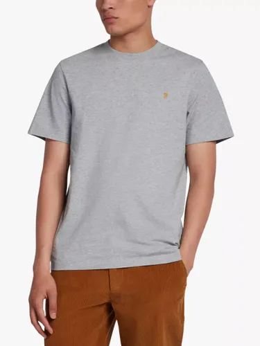 Farah Danny Regular Fit Organic Cotton T-Shirt - Grey Marl - Male