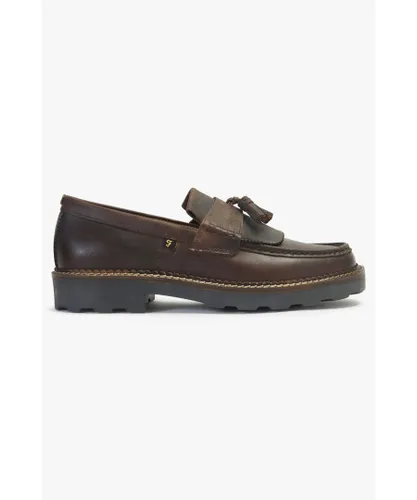 Farah Footwear Mens Brown 'Morfield' Leather Loafer