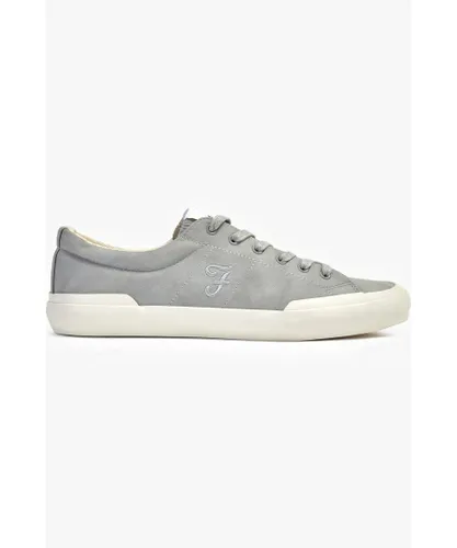 Farah Footwear Mens Grey 'Dallas' Casual Lace Up Trainers Rubber
