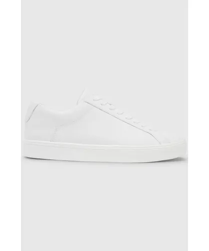 Farah Footwear Mens White 'Rigby' Casual Lace Up Trainers Rubber