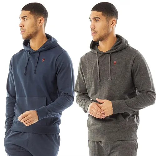 FARAH Mens Frimmer Two Pack Hoodies Navy/Charcoal
