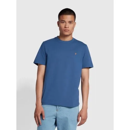 Farah Mens Steel Blue Danny Regular T-Shirt