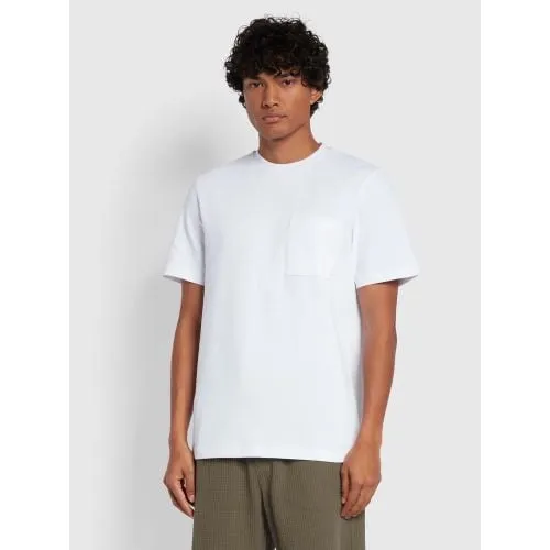 Farah Mens White Stacy Pocket T-Shirt