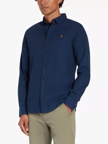 Farah Steen Slim Fit Organic Cotton Oxford Shirt - 976 True Blue - Male