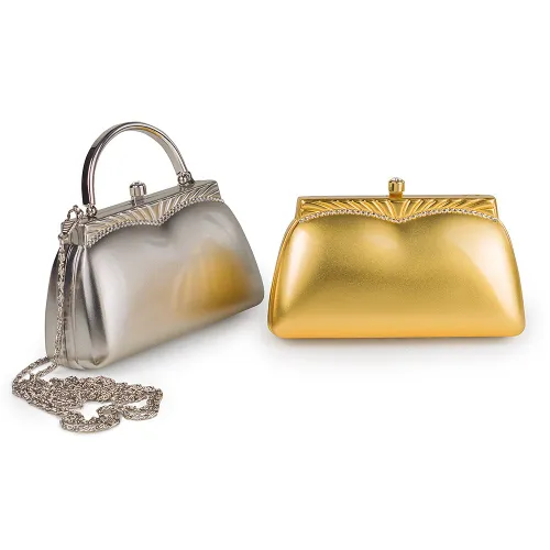 Farfalla Womens 90409go Top-Handle Bag Gold (Gold)