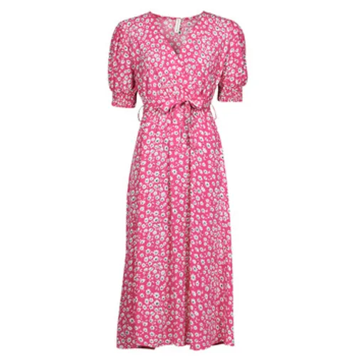 Fashion brands  10351-NOIR  women's Long Dress in Pink