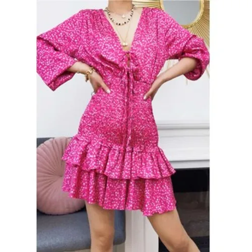 Fashion brands  22974-FUSHIA  women's Dress in Pink