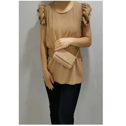 Fashion brands  3101-CAMEL  women's Blouse in Brown