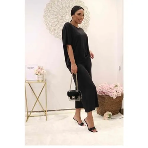 Fashion brands  9159-BLACK  women's Blouse in Black