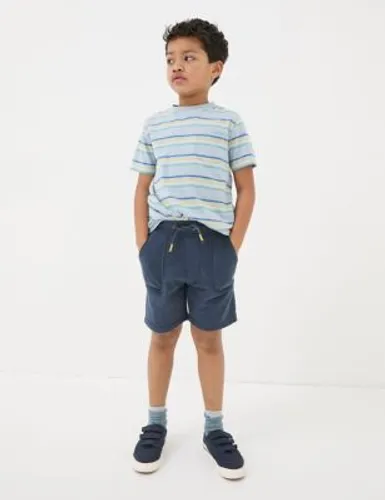 Fatface Boys 2pk Pure Cotton Jersey Sweat Shorts (3 - 13 Years) - 4-5 Y - Navy Mix, Navy Mix