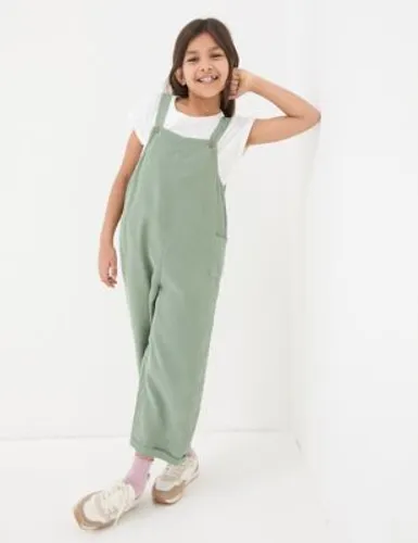 Fatface Girls 2pc T-Shirt & Dungarees Set (3-13 Yrs) - 3y - Teal, Teal