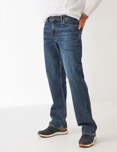 Fatface Mens Regular Fit 5 Pocket Jeans - 30REG - Denim, Denim