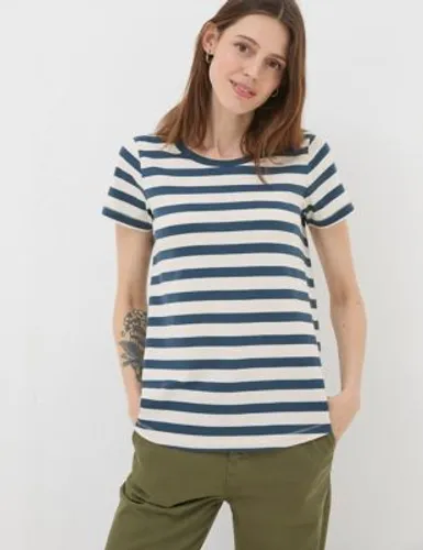 Fatface Womens Natalie Stripe T-Shirt - 6 - Navy Mix, Navy Mix