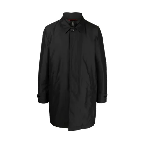 Fay , Black Padded Coat with Water-Repellent Poplin ,Black male, Sizes: