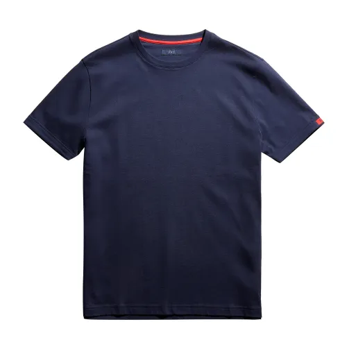 Fay , Blue Logo Side T-Shirt ,Blue male, Sizes: