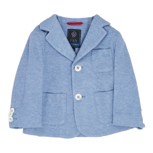 Fay , Boys Suit Jacket for Special Occasions ,Blue male, Sizes: