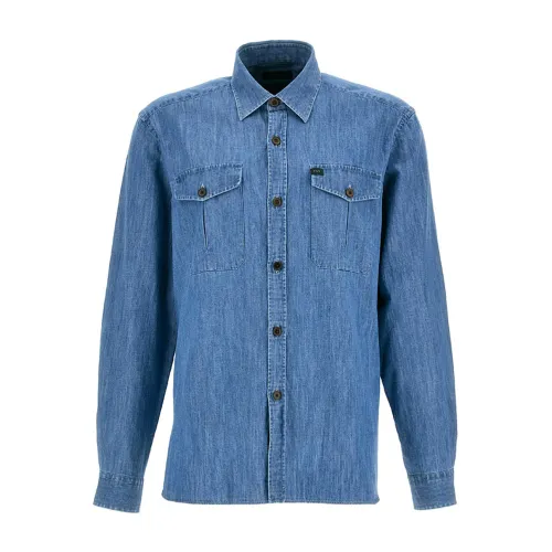 Fay , Casual Shirts Collection ,Blue male, Sizes: