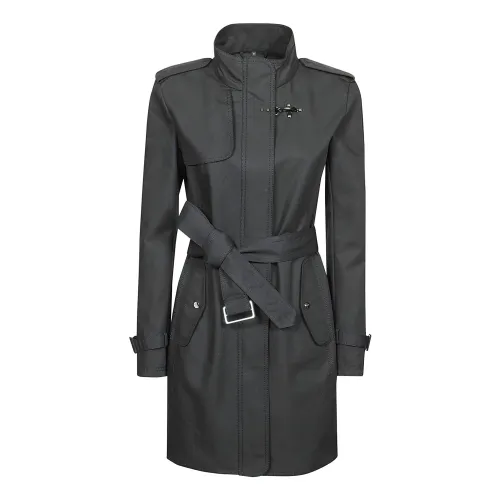 Fay , Classic Virginia Trench Coat ,Black female, Sizes: