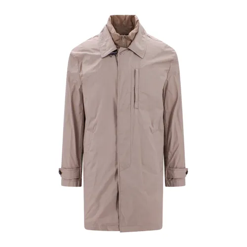 Fay , Men Clothing Jackets Coats Brown Ss23 ,Brown male, Sizes: