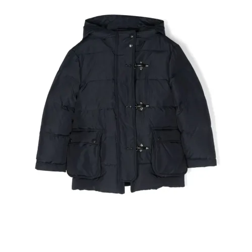 Fay , Navy Blue Puffer Coat ,Blue male, Sizes: