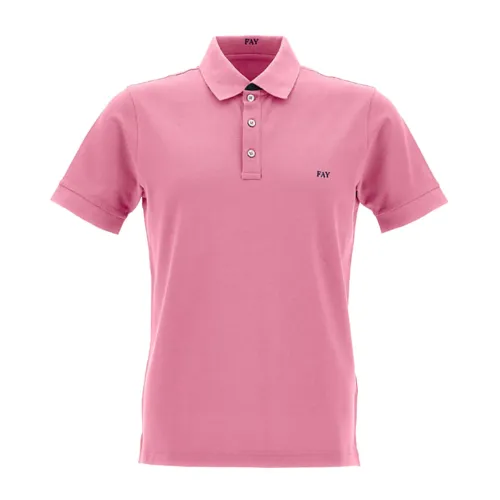 Fay , Polo Shirt Pink ,Pink male, Sizes: