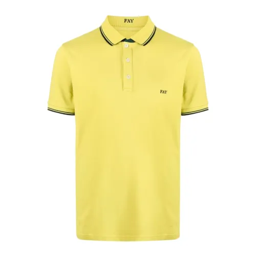 Fay , Polo Shirt ,Yellow male, Sizes: